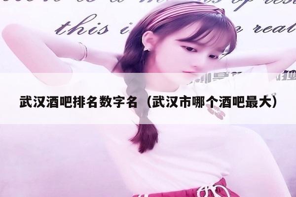 武汉酒吧排名数字名（武汉市哪个酒吧最大）