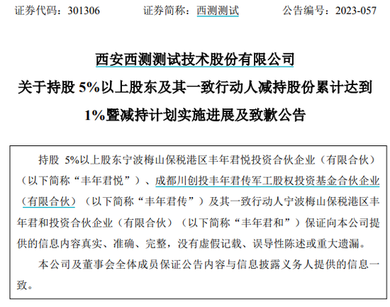 误操作导致违规减持？“真诚致歉”的西测测试还有哪些秘密