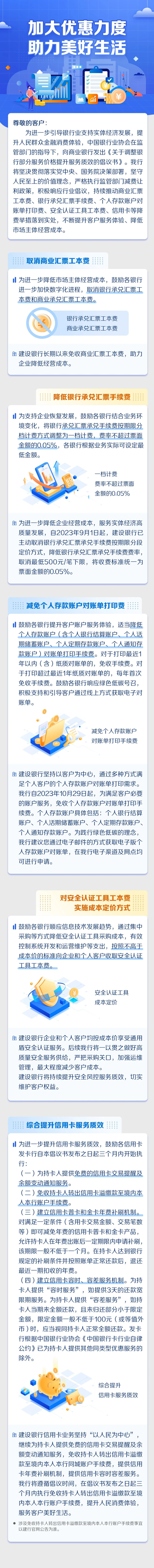 减费让利！五大行齐齐公告！